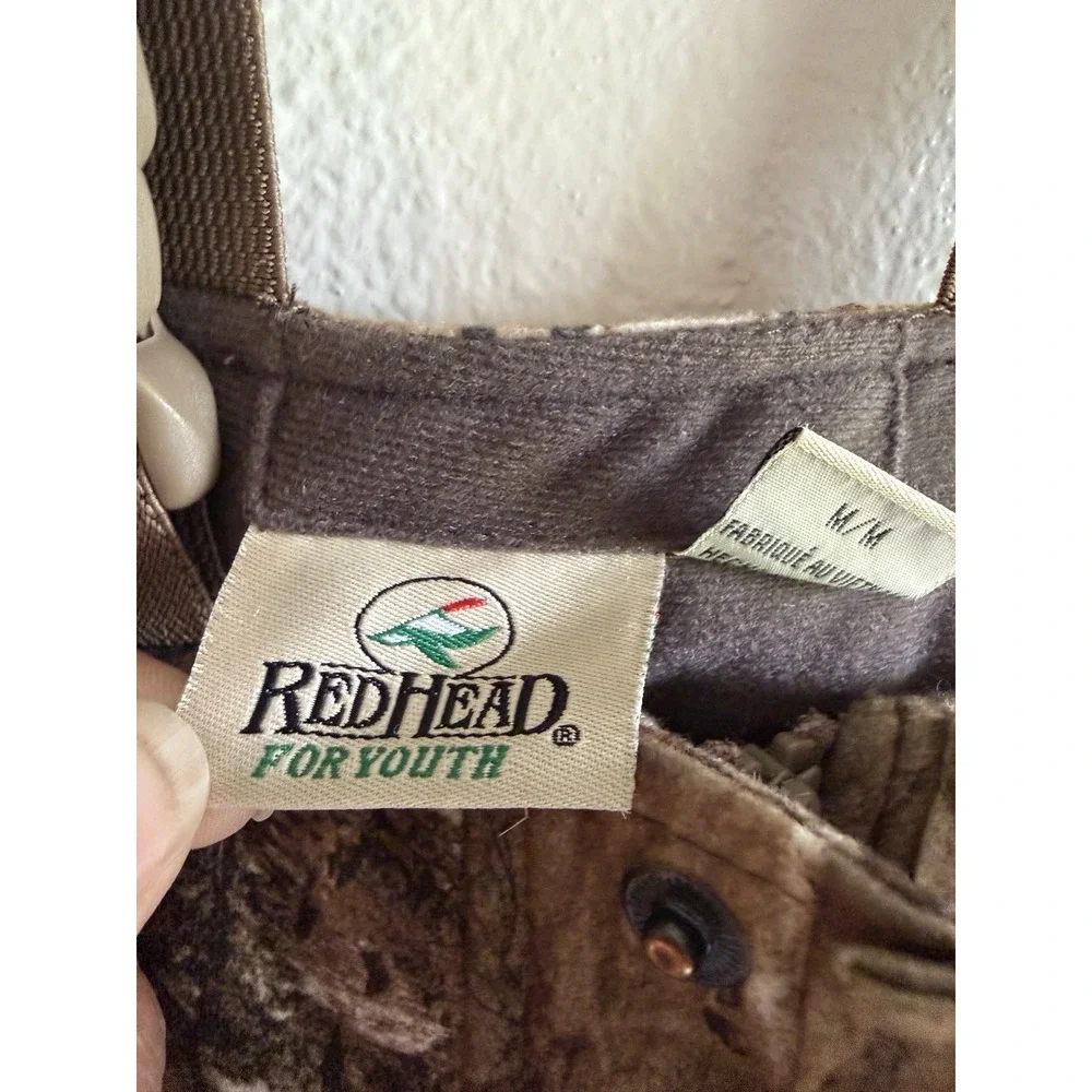 Red Head Camouflage Bib Youth M Bone Dry Waterproof Winter Hunting Snow Overalls